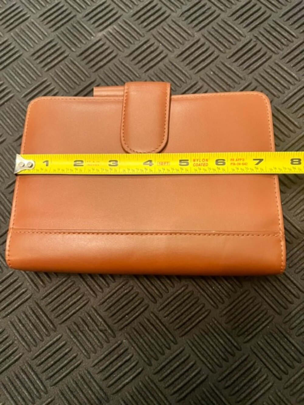 Vintage Buxton 6 Ring Binder Agenda Day Planner British Tan Leather Pgs Included